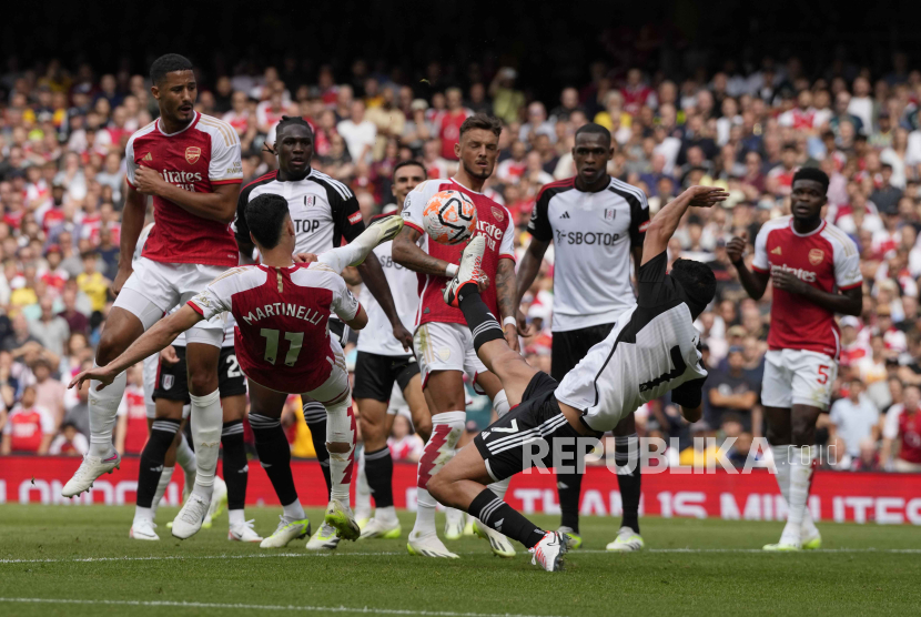 Laga Arsenal vs Fulham di Liga Primer Inggris (ilustrasi).