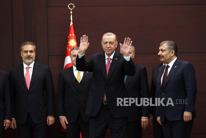 Presiden Turki Recep Tayyip Erdogan telah membentuk kabinet baru pada Sabtu (3/6/2023).