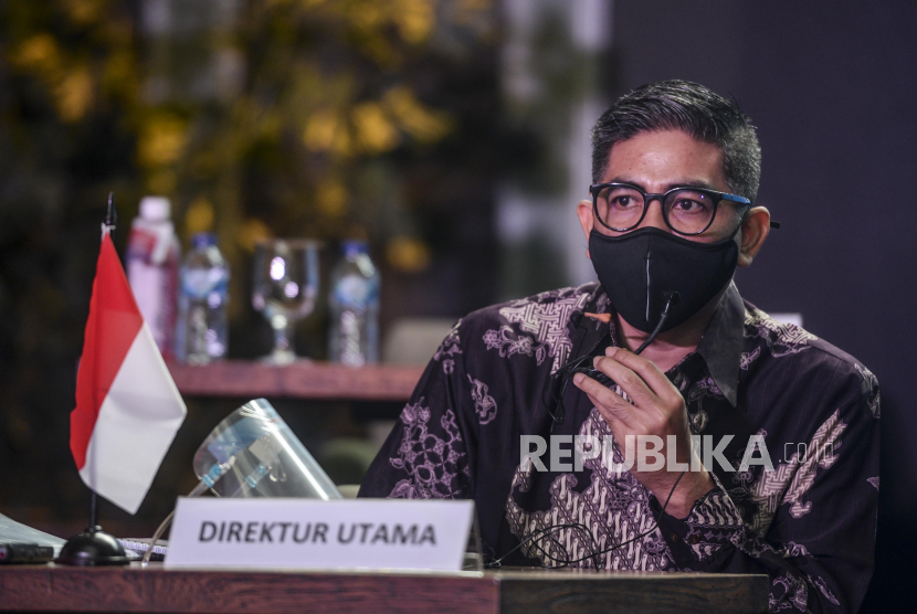 Direktur Utama Mahaka Media Adrian Syarkawi. PT Mahaka Media Tbk akan melakukan penambahan modal melalui Hak Memesan Efek Terlebih Dahulu (HMETD) atau rights issue. 