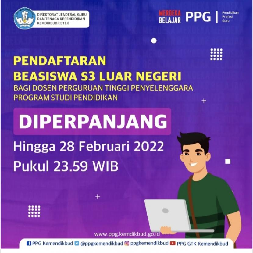 Pendaftaran Beasiswa S-3 Luar Negeri Bagi Dosen Diperpanjang ...