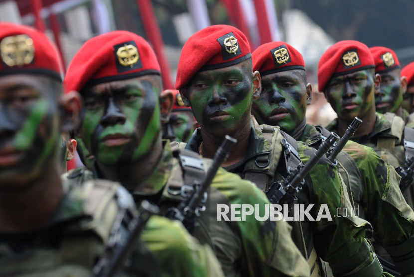 Satuan Komando Pasukan Khusus (Kopassus) di Markas Kopassus Cijantung, Jakarta, beberapa waktu lalu.