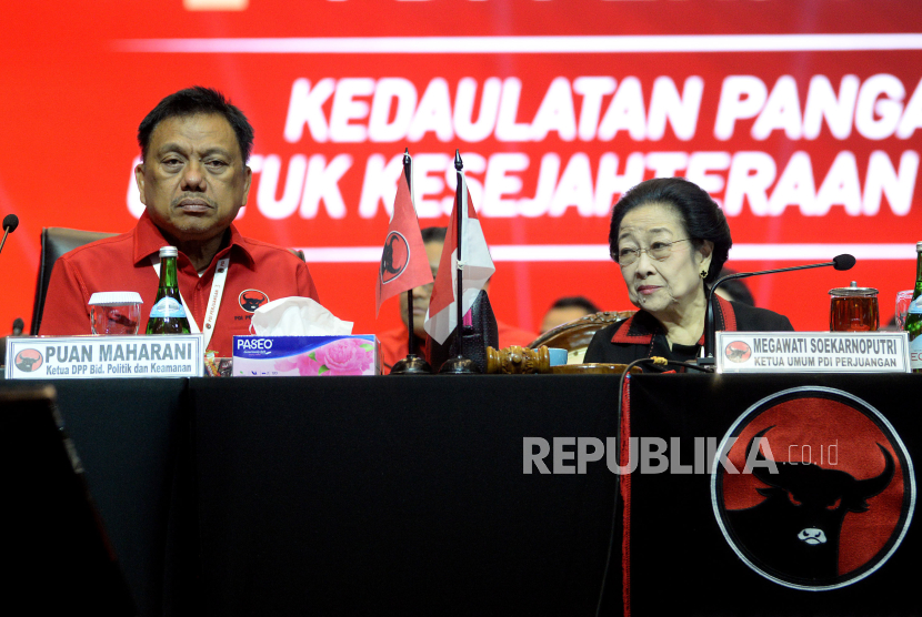 Ketua Umum PDI Perjuangan Megawati Soekarnoputri. Megawati sebut dengan sarapan umbi-umbian, jagung, pisang, membuatnya tetap sehat.