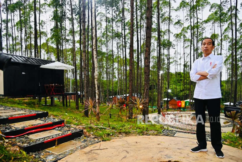 Presiden Jokowi di lokasi Ibu Kota Nusantara (IKN).