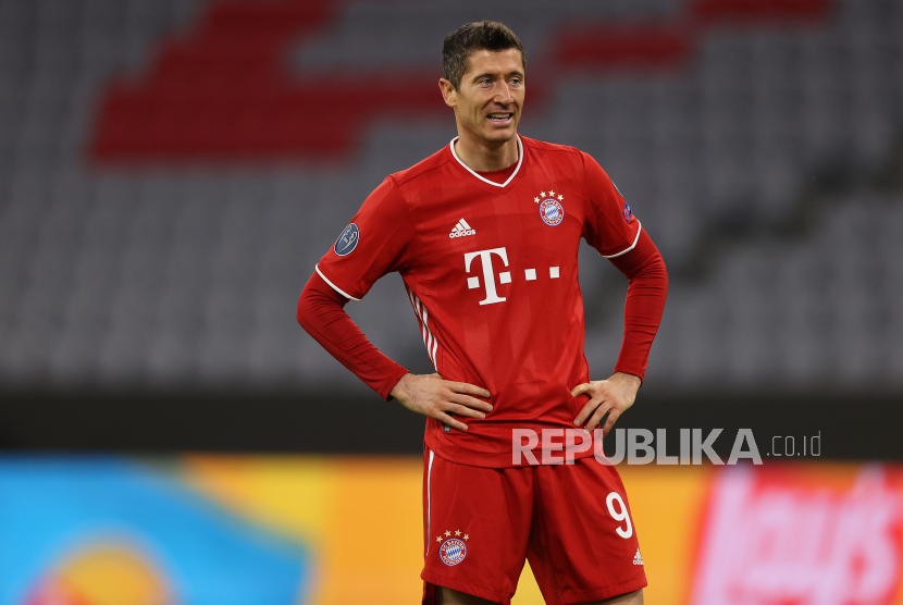 Striker Bayern Muenchen Robert Lewandowski.