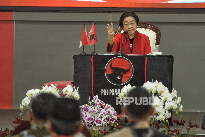 Ketua Umum PDI Perjuangan Megawati Soekarnoputri. Ketum PDIP Megawati Soekarnoputri merayakan ulang tahun ke 77 tahun.