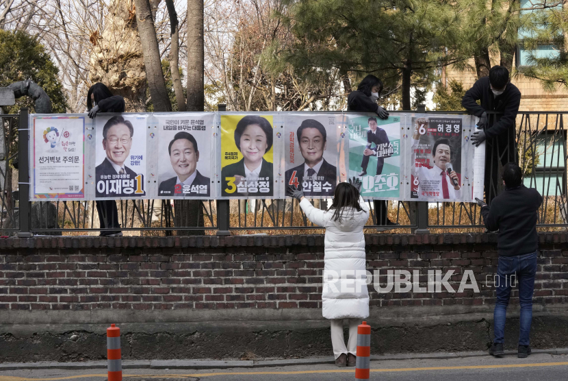 Ilustrasi pemilu Korea Selatan. 