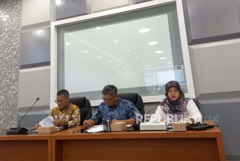 Kementerian Perindustrian memaparkan hasil survei Indeks Kepercayaan Industri (IKI) di Jakarta, Selasa (31/10/2023).