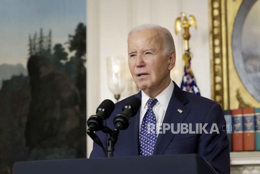 Presiden Amerika Serikat Joe Biden. Robert Hur menuduh Biden tidak mengingat tahun kematian putranya, Beau Biden