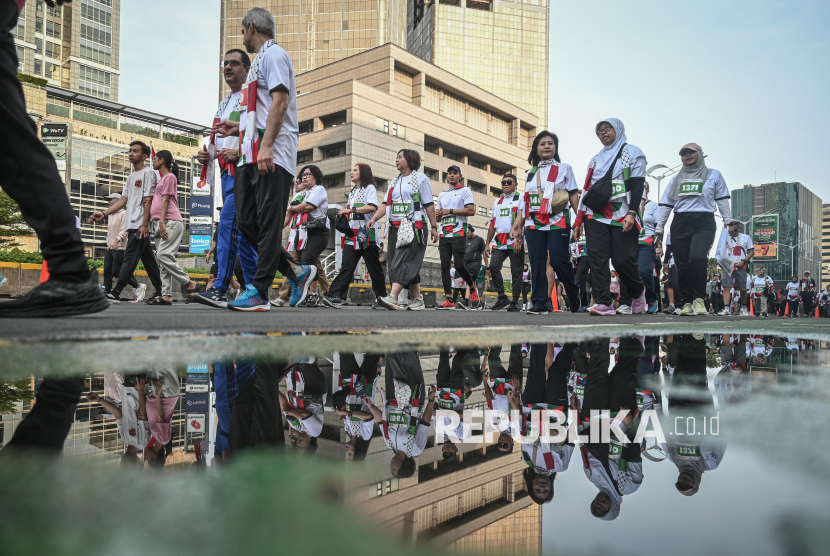 Ratusan Peserta Ikuti Aksi Walk for Palestine di Jakarta