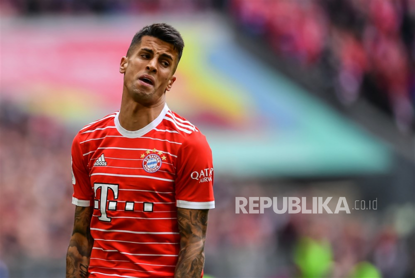 Reaksi bek Bayern Muenchen Joao Cancelo yang merupakan pemain pinjaman dari Manchester City.