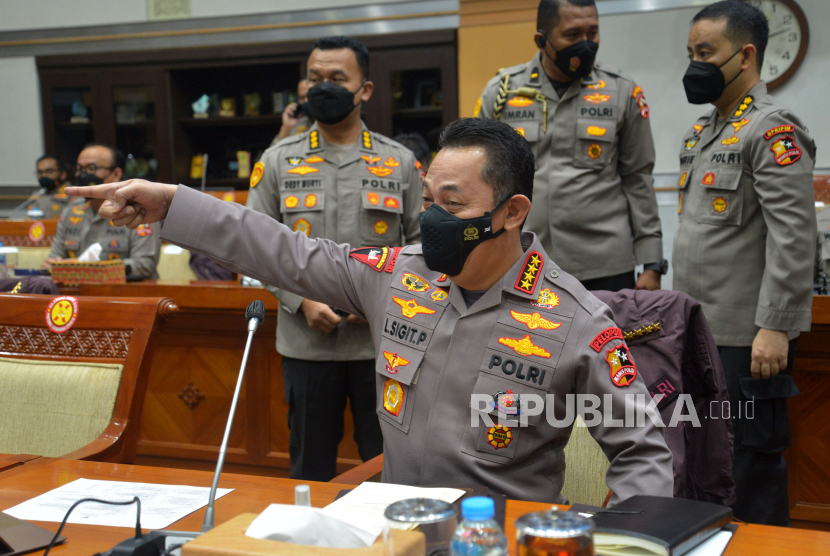 Kapolri Jenderal Pol Listyo Sigit Prabowo. Pengamat pertanyakan Kapolri yang hingga saat ini belum juga memecat Ferdy Sambo.
