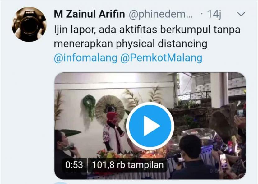 Sebuah video memperlihatkan ulang tahun Wali Kota Malang Sutiaji