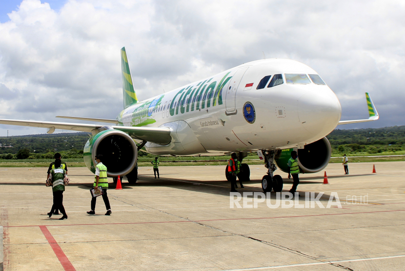 Satu unit pesawat Citilink yang mengangkut WNI dari Timor Leste tiba di bandara El Tari Kupang. Citilink mulai hari ini, Rabu (26/1/2022) memindahkan penerbangannya yang berada di Bandara Halim Perdanakusuma. ilustrasi