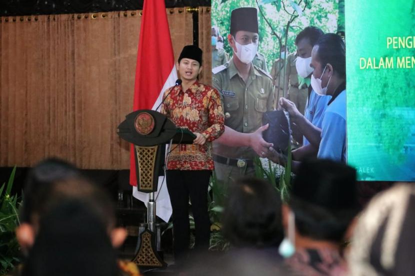 Bupati Trenggalek Mochamad Nur Arifin saat memberi sambutan. (Foto: Dok Humas Pemkab Trenggalek)