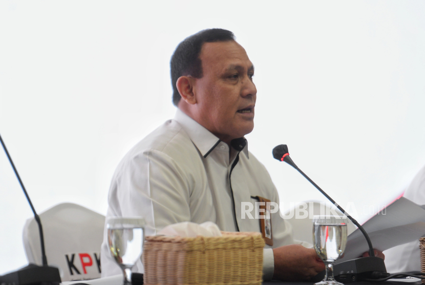Ketua KPK Firli Bahuri. Polda Metro Jaya akan membahas supervisi kasus dugaan pemerasan Firli dengan KPK.