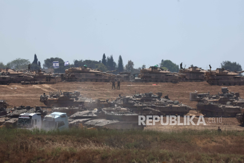  Israel Defence Forces (IDF) di perbatasan Rafah. 