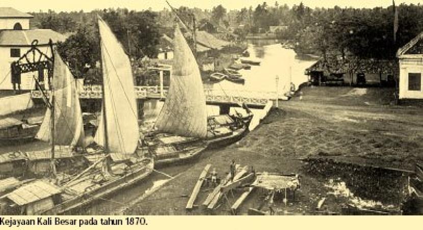 Kali Besar. Masa kejayaan Kali Besar, Batavia, kini hanya cerita. Dulu Kali Besar menjadi salah satu jalur utama perdagangan di Hindia Belanda. Foto: IST