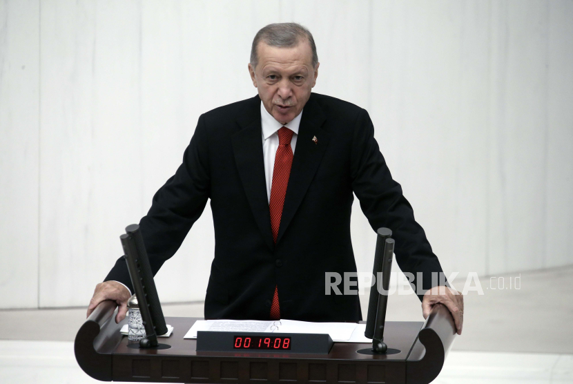 Turki Tawarkan Mediasi Israel-Palestina untuk Meredakan Ketegangan.   Foto: Erdogan