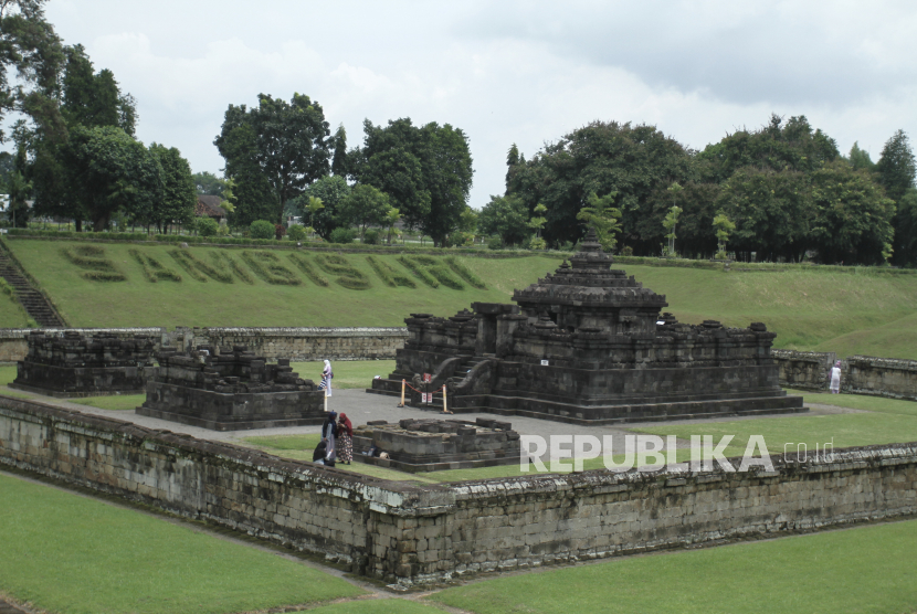 Obyek wisata Candi Sambisari di Kalasan, Sleman, DI Yogyakarta.