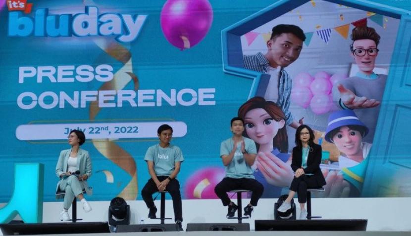 Konferensi pers peringatan HUT ke-1 blu by BCA Digital. (Nuzulia Nur Rahma)
