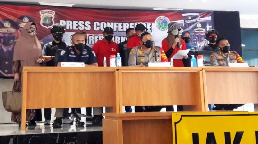 Konferensi pers di Polres Metro Jakarta Pusat