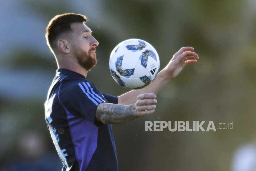 Penyerang Argentina Lionel Messi 