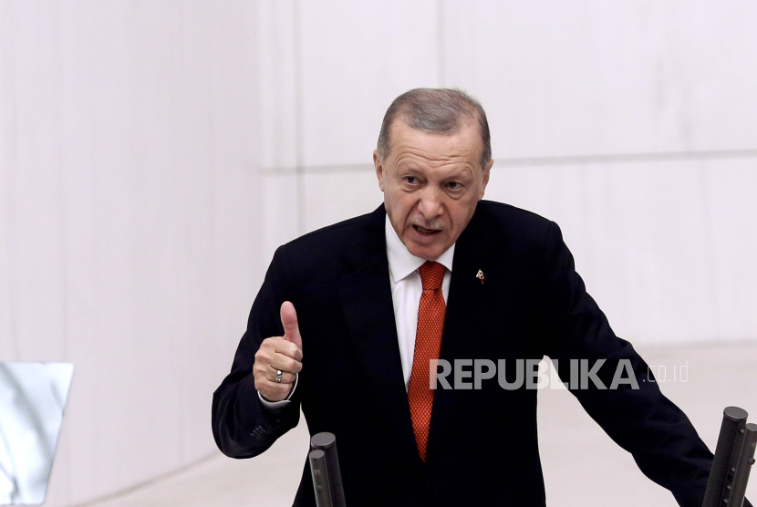 Presiden Turki, Recep Tayyip Erdogan, mengulangi kritiknya terhadap Israel dan Barat
