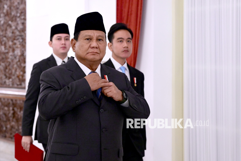 Presiden Prabowo Subianto dan Wakil Presiden Gibran Rakabuming Raka di Istana Negara, Jakarta, Selasa (5/11/2024).