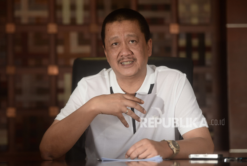 Direktur Utama Garuda Indonesia Irfan Setiaputra saat diwawancarai Republika, Cengkareng, Tangerang, Jawa Barat, beberapa waktu lalu.