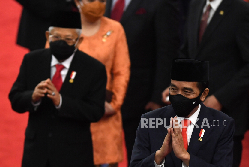 Presiden Joko Widodo didampingi Wapres Maruf Amin