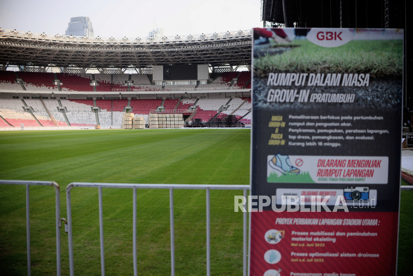 Suasana Stadion Utama Gelora Bung Karno (SUGBK). Pada 19 Juni 2023, SUGBK akan menjadi venue laga FIFA Matchday antara Timnas Indonesia vs Argentina. (ilustrasi)