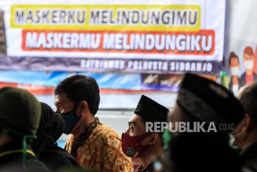 Wiku: Jatim Sumbang Kelurahan Terbanyak Kepatuhan Pakai Masker Rendah (ilustrasi).