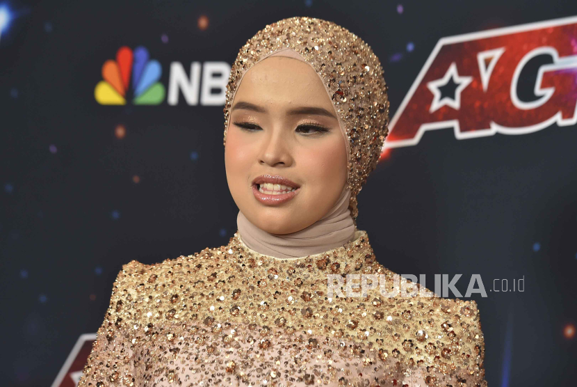 Putri Ariani arrives for a live broadcast of 