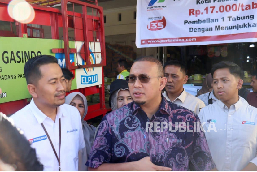 Ketua DPD Partai Gerindra Sumatra Barat, Andre Rosiade di Kota Padang Panjang, Jumat (16/6/2023)