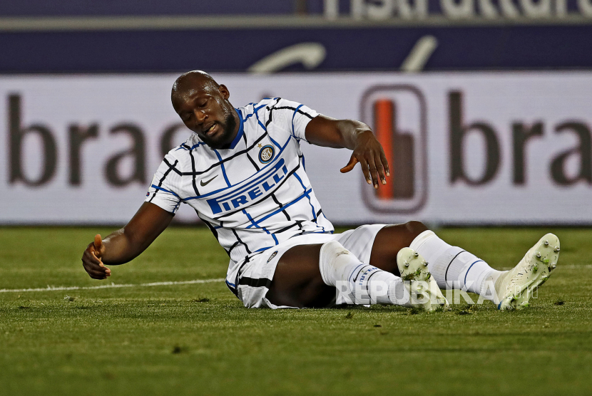 Penyerang Inter Milan Romelu Lukaku.