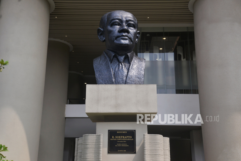 Kejaksaan Agung memerika mantan Direktur Utama (Dirut) PT Aneka Tambang (ANTAM) berinisial HW. Foto ilustrasi gedung Kejaksaan Agung, Jakarta, Rabu (29/5/2024).