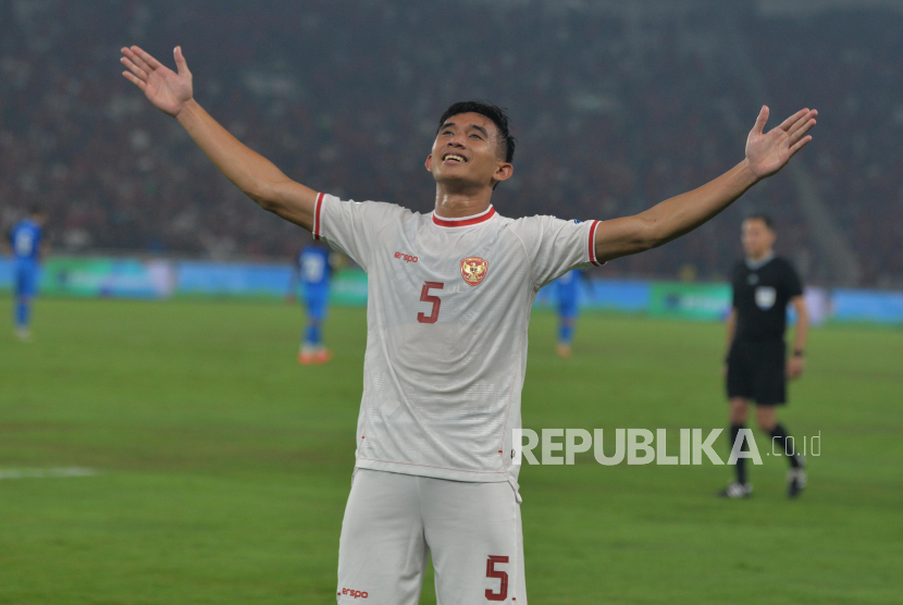 Pemain timnas Indonesia daeri klub Persija Jakarta, Rizky Ridho. 