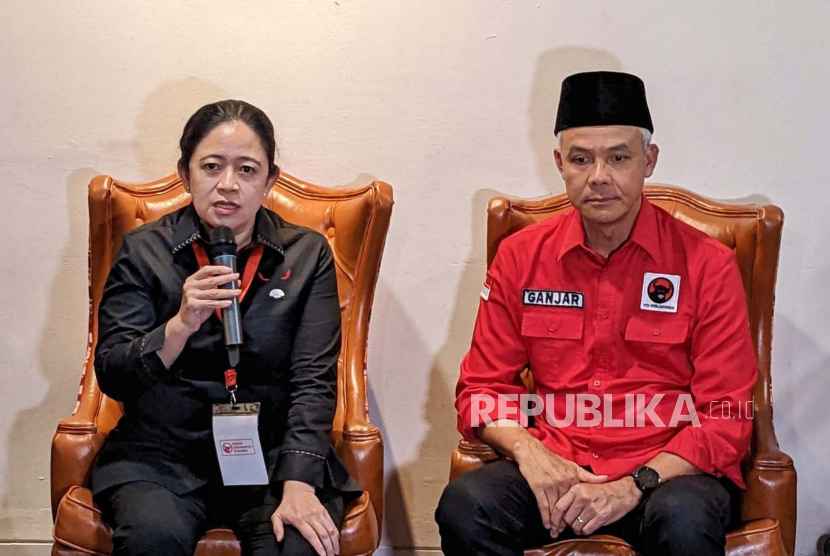 Ketua DPP Partai Demokrasi Indonesia Perjuangan (PDIP), Puan Maharani mengungkap enam dari 10 nama kandidat calon wakil presiden (cawapres) untuk Ganjar Pranowo di Sekolah Partai PDIP, Jakarta, Selasa (6/6/2023).