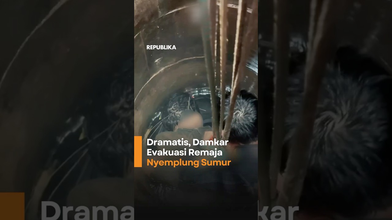 Dramatis Damkar Evakuasi Remaja Nyemplung Sumur