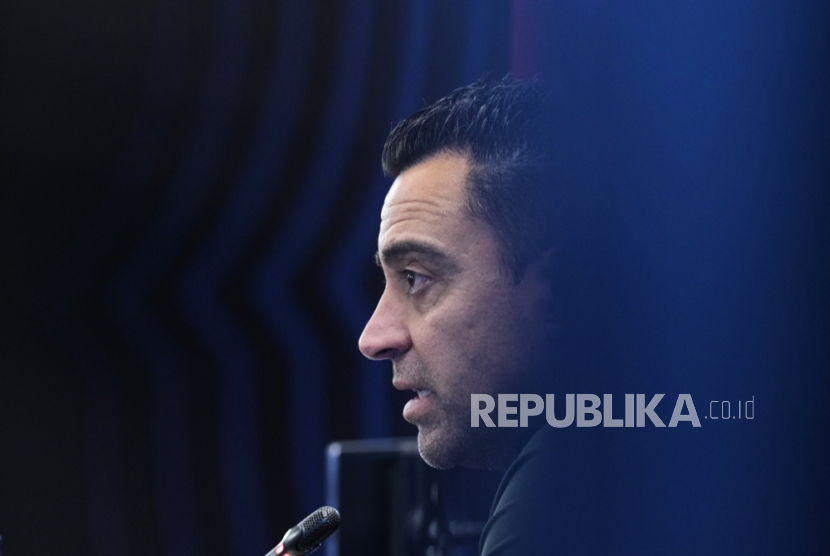 Pelatuh FC Barcelona Xavi Hernandez. 