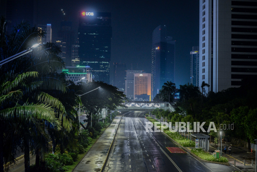 Ilustrasi Car Free Night. Dishub DKI Jakarta menyiapkan rekayasa lalu lintas saat bebas kendaraan bermotor (car free night/CFN) untuk menyambut perayaan malam tahun baru di sepanjang Jalan Sudirman-Thamrin.