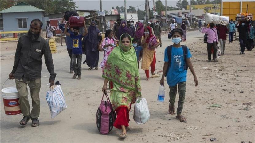 Pemerintah Bangladesh pada Jumat (25/6) memutuskan untuk memberlakukan lockdown secara nasional yang 