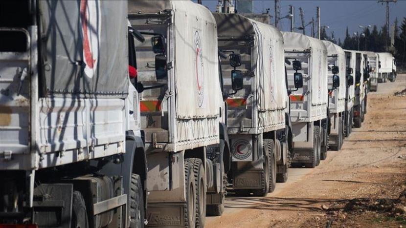 Perserikatan Bangsa-Bangsa (PBB) pada Selasa (10/2) menyalurkan 60 truk bantuan kemanusiaan ke Idlib, barat laut Suriah