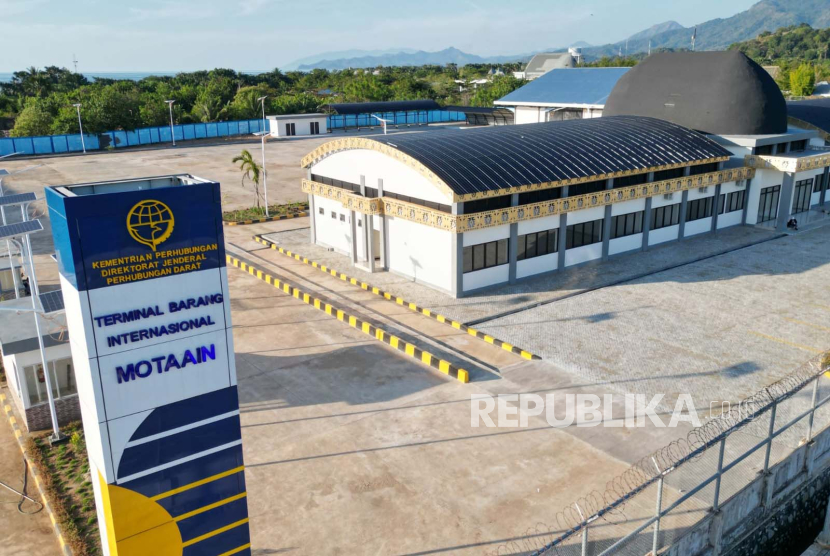 Kementerian Perhubungan meresmikan Terminal Barang Internasional (TBI) Motaain di Kabupaten Belu, Nusa Tenggara Timur, Ahad (17/9/2023).