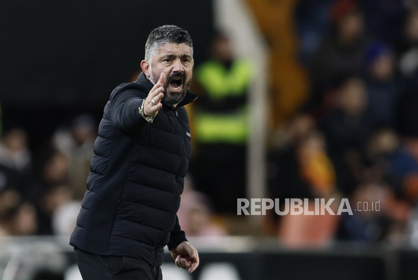 Pelatih Olympique Marseille Gennaro Gattuso. 