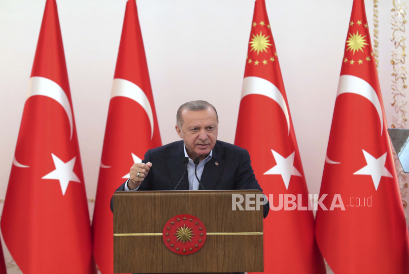 Presiden Turki Recep Tayyip Erdogan. Ilustrasi.