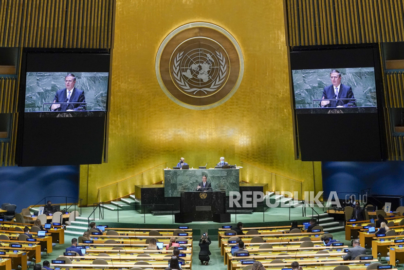 Afghanistan tidak akan berpidato di Sidang Umum PBB. Sidang Majelis Umum PBB di New York City, New York, AS, 23 September 2021.
