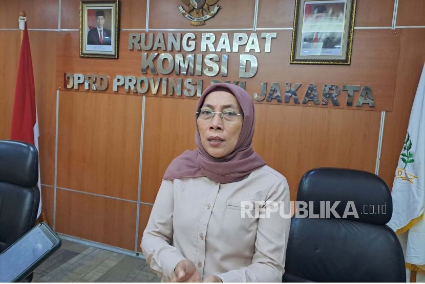 Ketua Komisi D DPRD DKI Jakarta  Ida Mahmudah di Gedung DPRD DKI Jakarta, Senin (20/3/2023). 