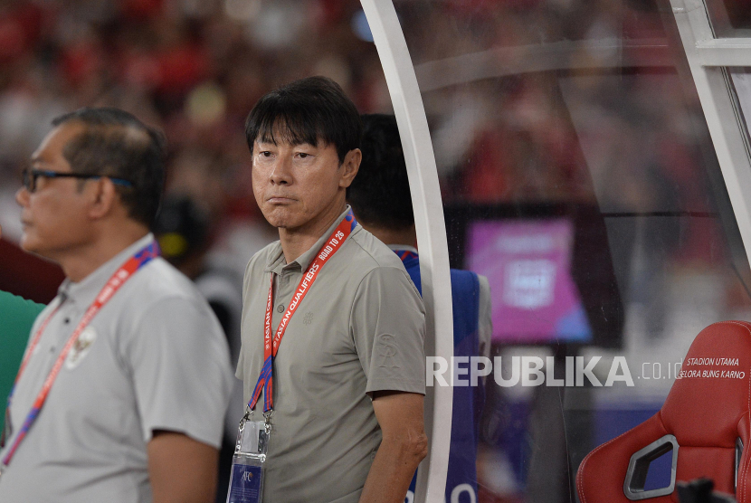 Pelatih timnas Indonesia Shin Tae Yong.