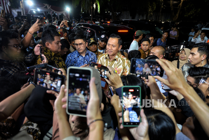 Menteri Agraria dan Tata Ruang /Kepala Badan Pertanahana Nasional Agus Harimurti Yudhoyono atau AHY. Ketum Demokrat AHY mengaku sudah diperintah Prabowo untuk siapkan kader jadi menteri.